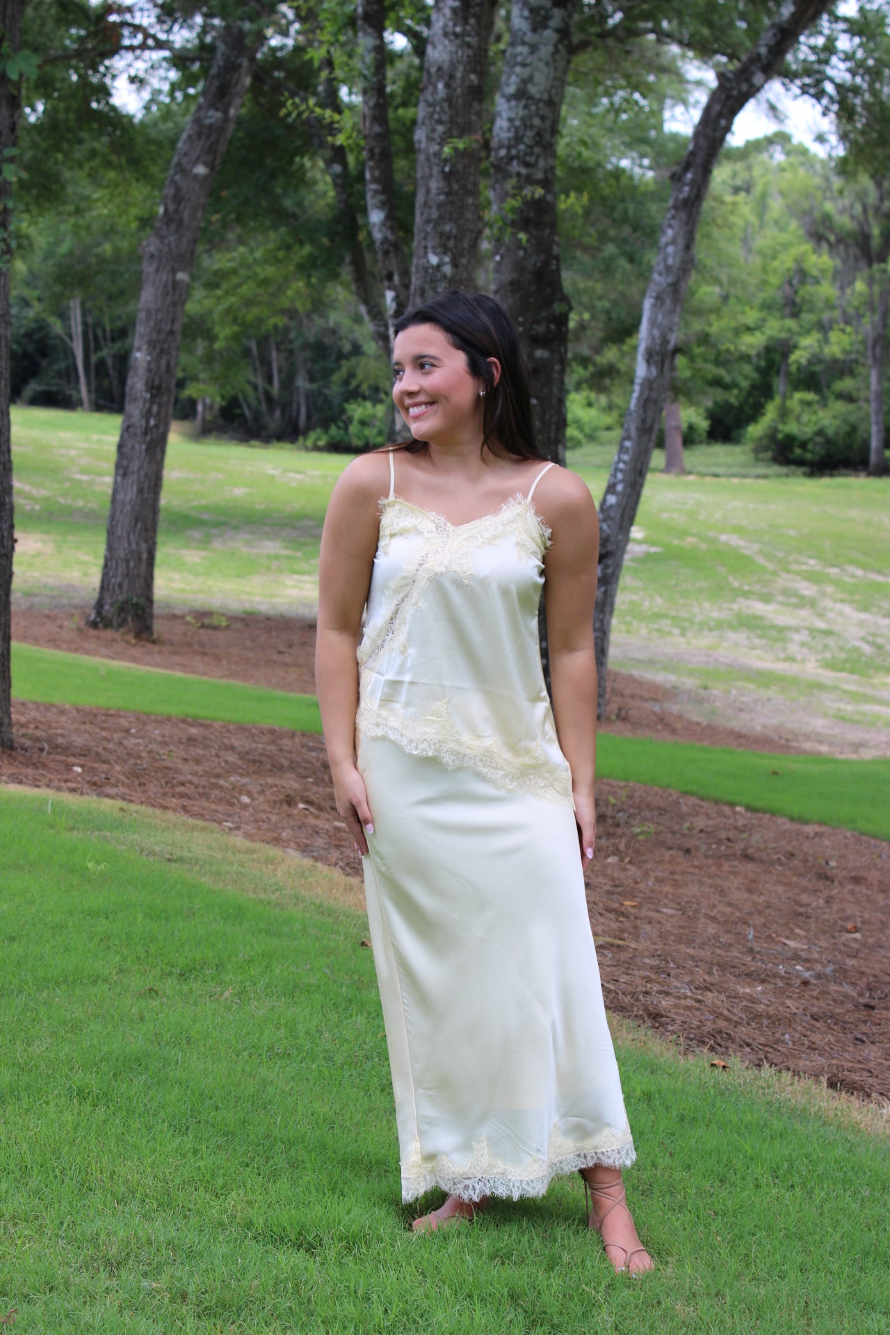 Butter midi skirt set