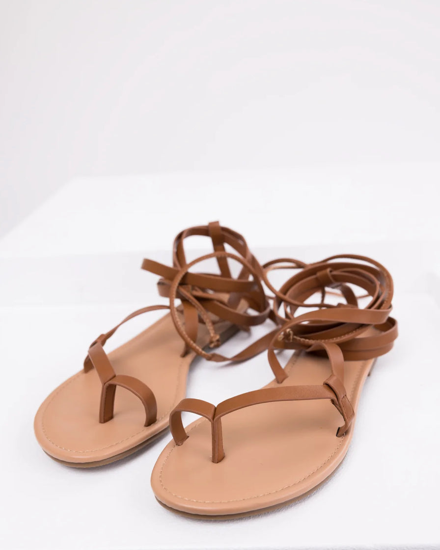 Open toe wrap sandal