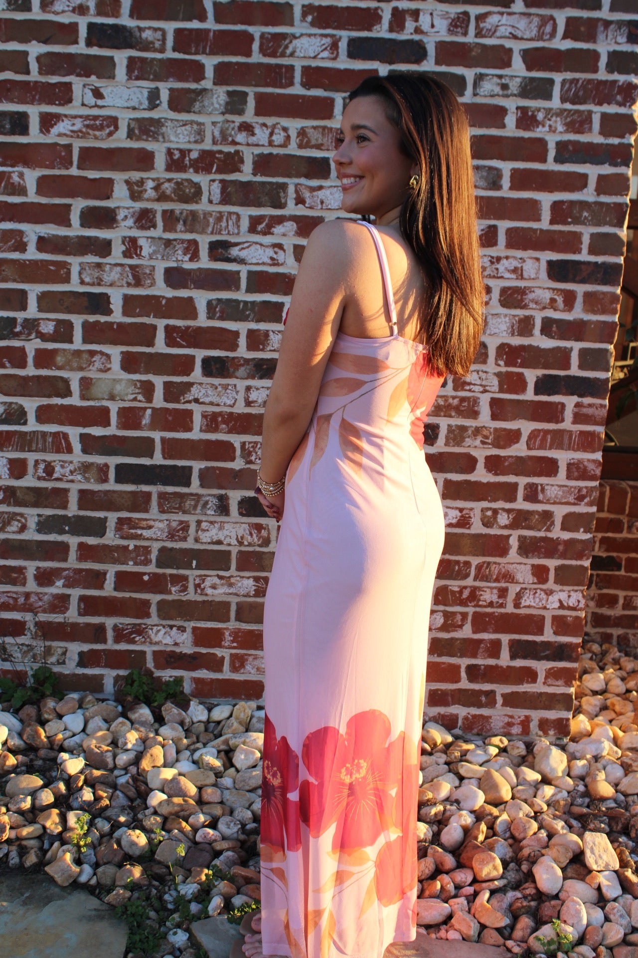 Sleeveless floral maxi