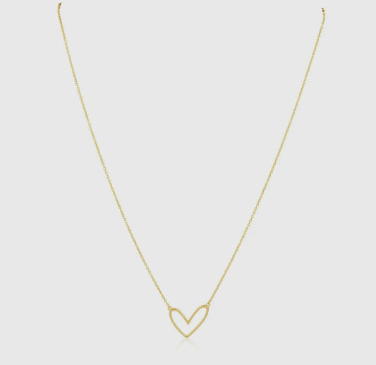 Open heart necklace