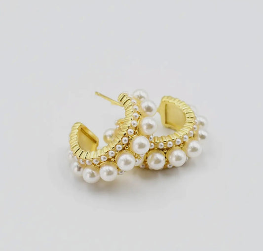 Pearl Hoop earrings