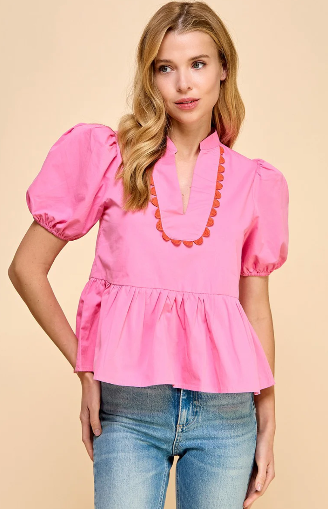 Puff sleeve top